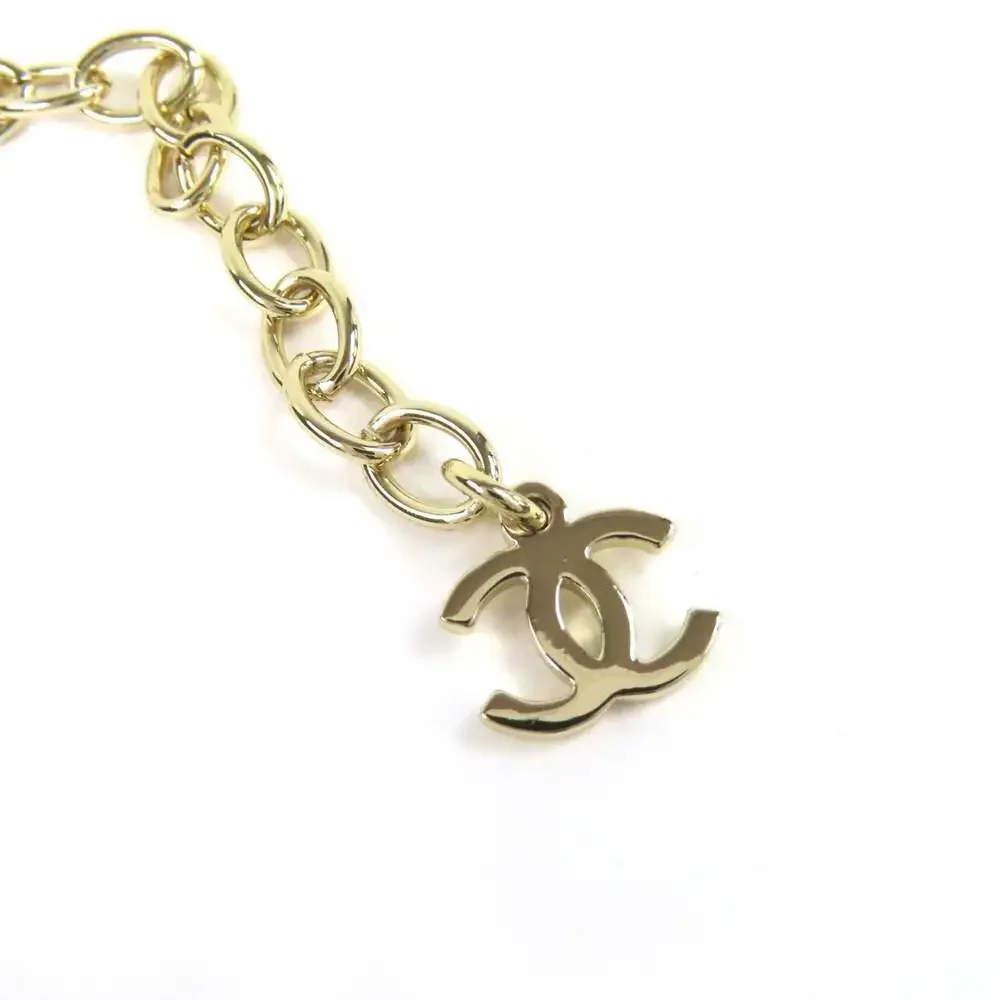 Chanel Cc Logo Pendant Necklace Gold- #250073C12B